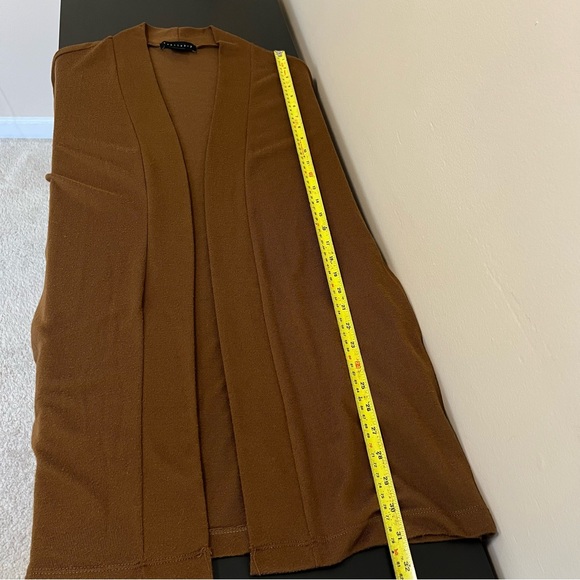 Sanctuary Brown Open Cardigan Sweater with Pockets - Picture 12 of 13